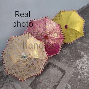 10 Pcs Decorative Mix Lot Indian Wedding Umbrella  Sun Parasols, Haldi Mehndi Mayoon Decor, Sunshade, Parasol Haldi Mehndi  Decor,