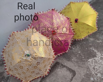 10 Pcs Decorative Mix Lot Indian Wedding Umbrella  Sun Parasols, Haldi Mehndi Mayoon Decor, Sunshade, Parasol Haldi Mehndi  Decor,