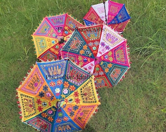 Lot 10 Pcs Sale On Indian Wedding Elephant Umbrella Handmade Umbrella Decorations Parasols Haldi Mehendi Cotton Umbrellas