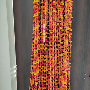 50 Pc Pom Pom Bell String Garland For  Decor Pom Pom Bells Christmas Tree Bell String, Wedding Diwali And Christmas Decoration