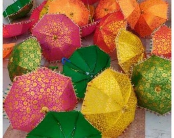 10 pcs Umbrella For Party Birthday Handmade Embroidered Traditional Decorative Umbrellas Photoshoot Prop Wedding Parasols Decor