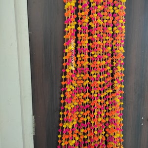 100 pc Indian Garlands  haldi Mehndi Sangeet, Wedding Backdrop Decor Bell String,, Indian Wedding party party Decor
