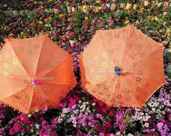 100 pc  Indian Wedding Umbrella Handmade Umbrella Decorations Parasols silk Umbrellas