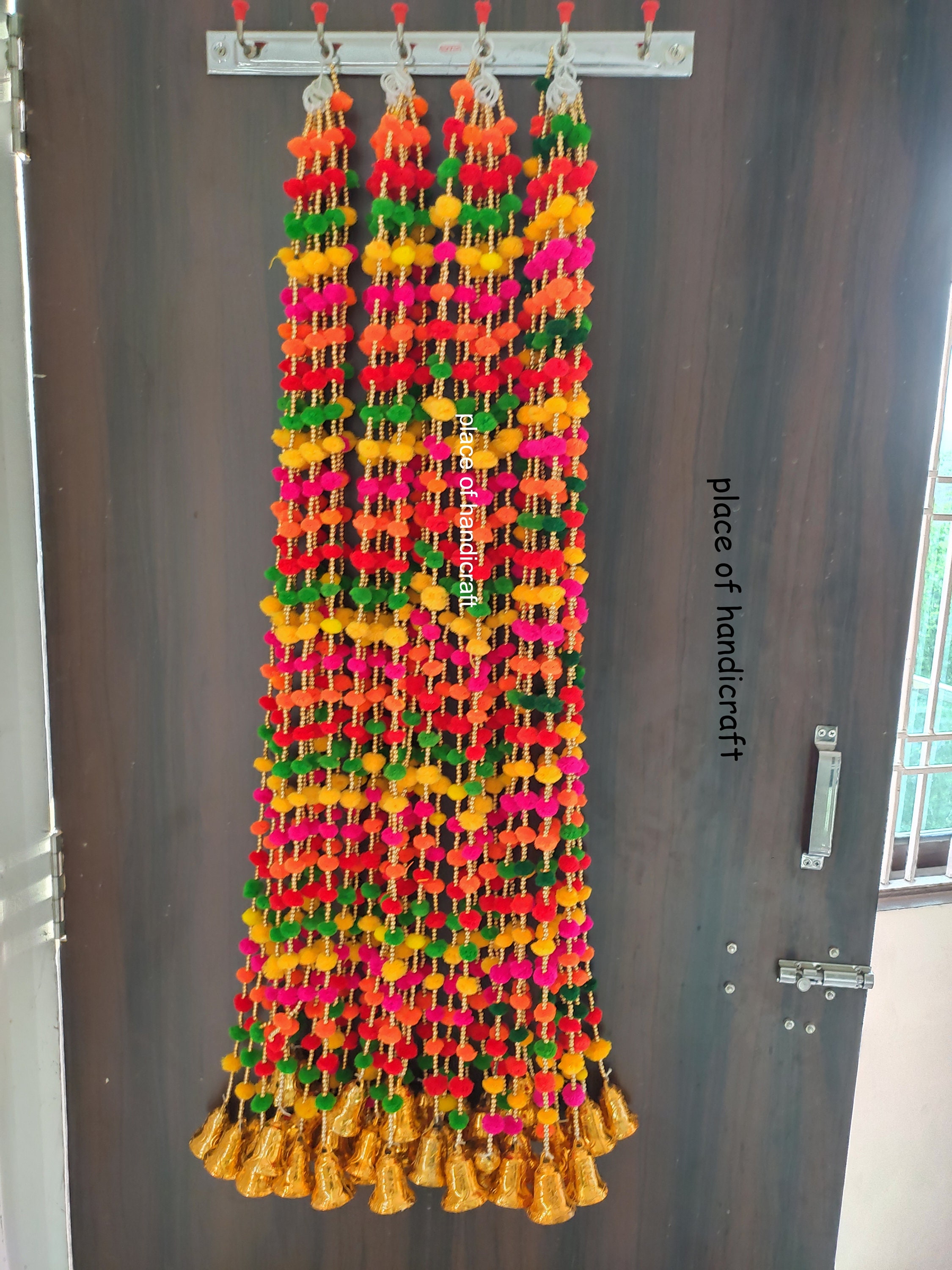 10 PC FREE SHIPPING Multicolor Indian Pom Pom Christmas Wedding