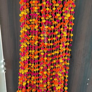 50 PC FREE SHIPPING Multicolor Indian Christmas Wedding Party Decoration, Backdrop,Pom Pom, Gota Hangings Tassels.Mehndi Decor,