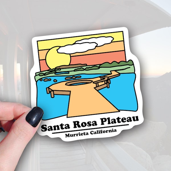 Santa Rosa Plateau Vernal Pools Vinyl Sticker - Waterproof Decals for Adventure Lovers - Murrieta CA Hiking Gifts