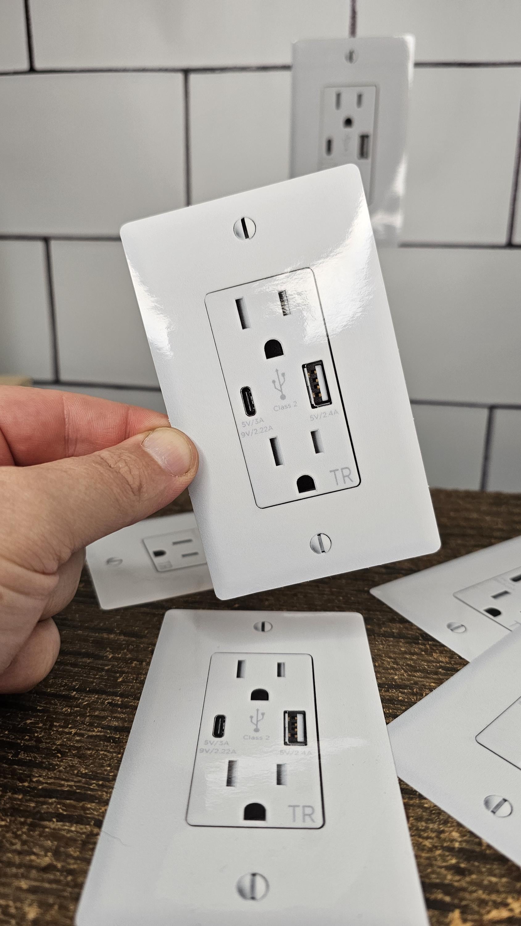 Prank Electrical Outlet Stickers, USB and Power (4.9x2.9in, Waterproof ...