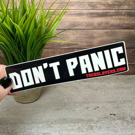 Don't Panic Vinyl Sticker, Outdoor Adventure (waterproof 5x1