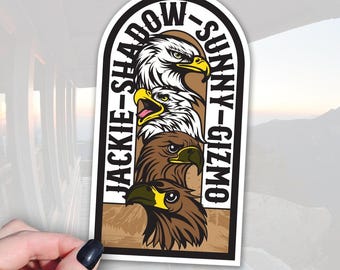 Bald Eagle Vinyl Sticker: Big Bear Wildlife (Waterproof, 4in)