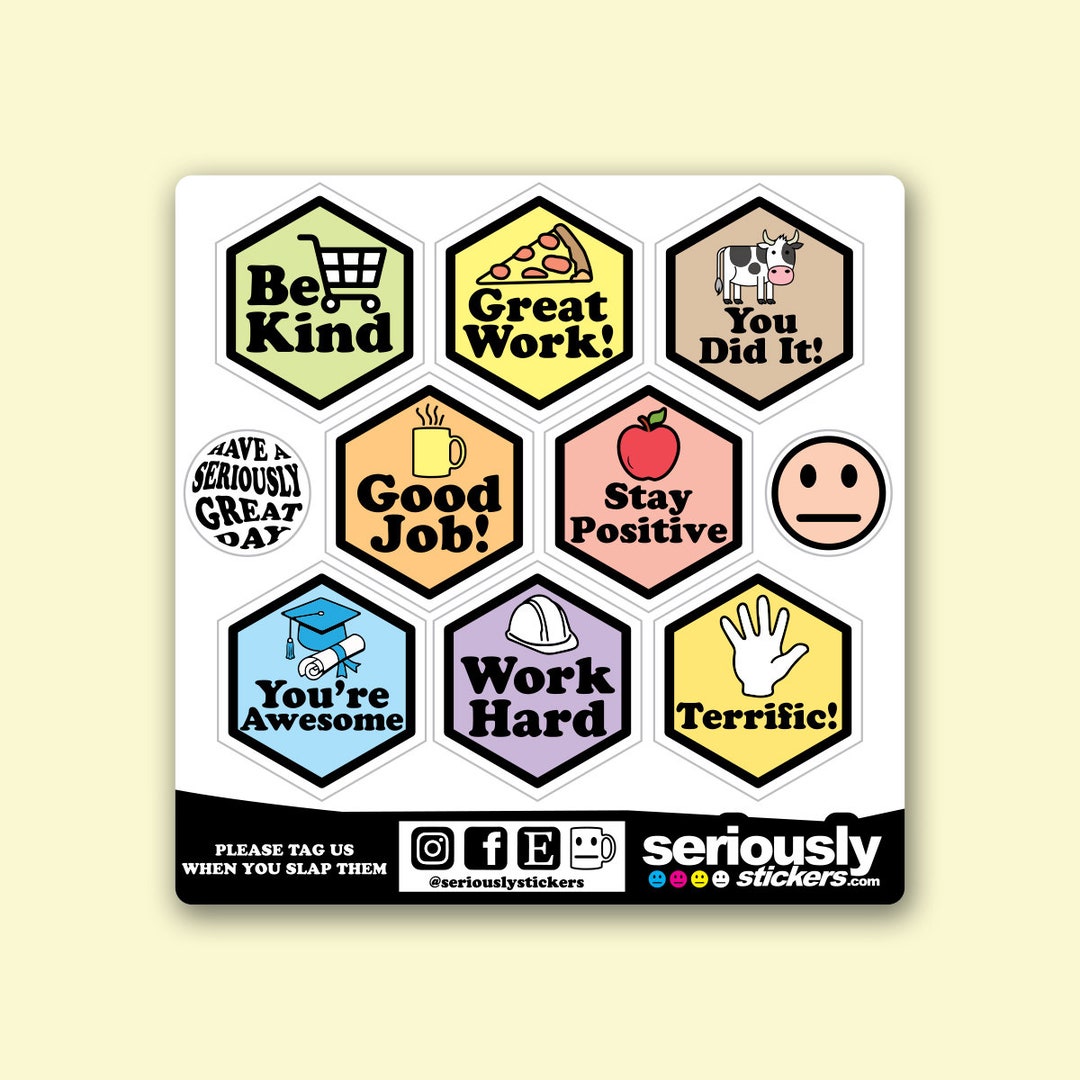 Positive Reinforcement Sticker Sheet With 8 Individual Etsy