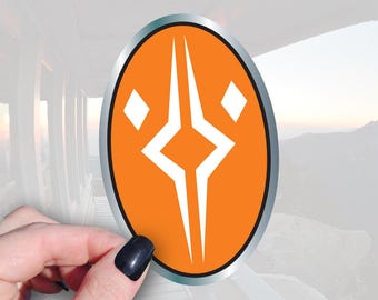 Pegatina del escudo Fulcrum de Ahsoka Tano - Vinilo impermeable de 3,8 cm