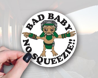 Anzellan Bad Baby Vinyl Sticker - Mandalorian, 2.5in Waterproof Decal