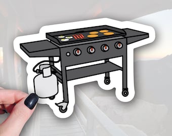 Blackstone Griddle Fan Art Sticker - BBQ Culture Waterproof Decal - Grilling and BBQ Gift