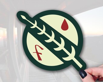 Mirrored Image-Star Wars Boba Fett Chest Emblem Sticker (Waterproof Vinyl, 3in)