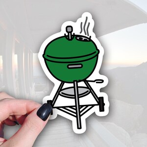 sticker of a green weber kettle grill