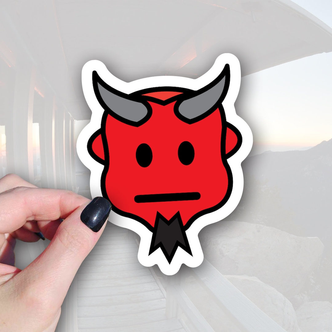 Lucifer Devil Sticker, Cute Vinyl Decal (3x3in, Waterproof) - Etsy