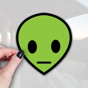 Green Alien Vinyl Sticker | Cute and Waterproof | Perfect for Laptops | Water Bottles | Journals
