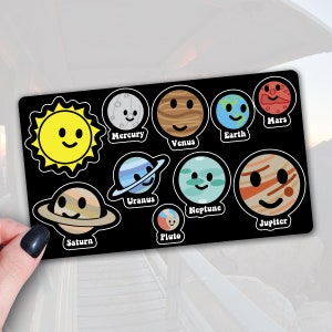 Space | themed Solar System Sticker Sheet | Waterproof Vinyl Stickers for Laptops and More