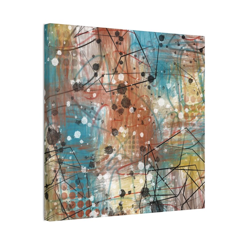 Modern Art Prints Abstract Designs replica from Pablo Barilari Canvas Stretched, Abstract Art Collection: Contemporary Wall Decor 0.75'' image 5