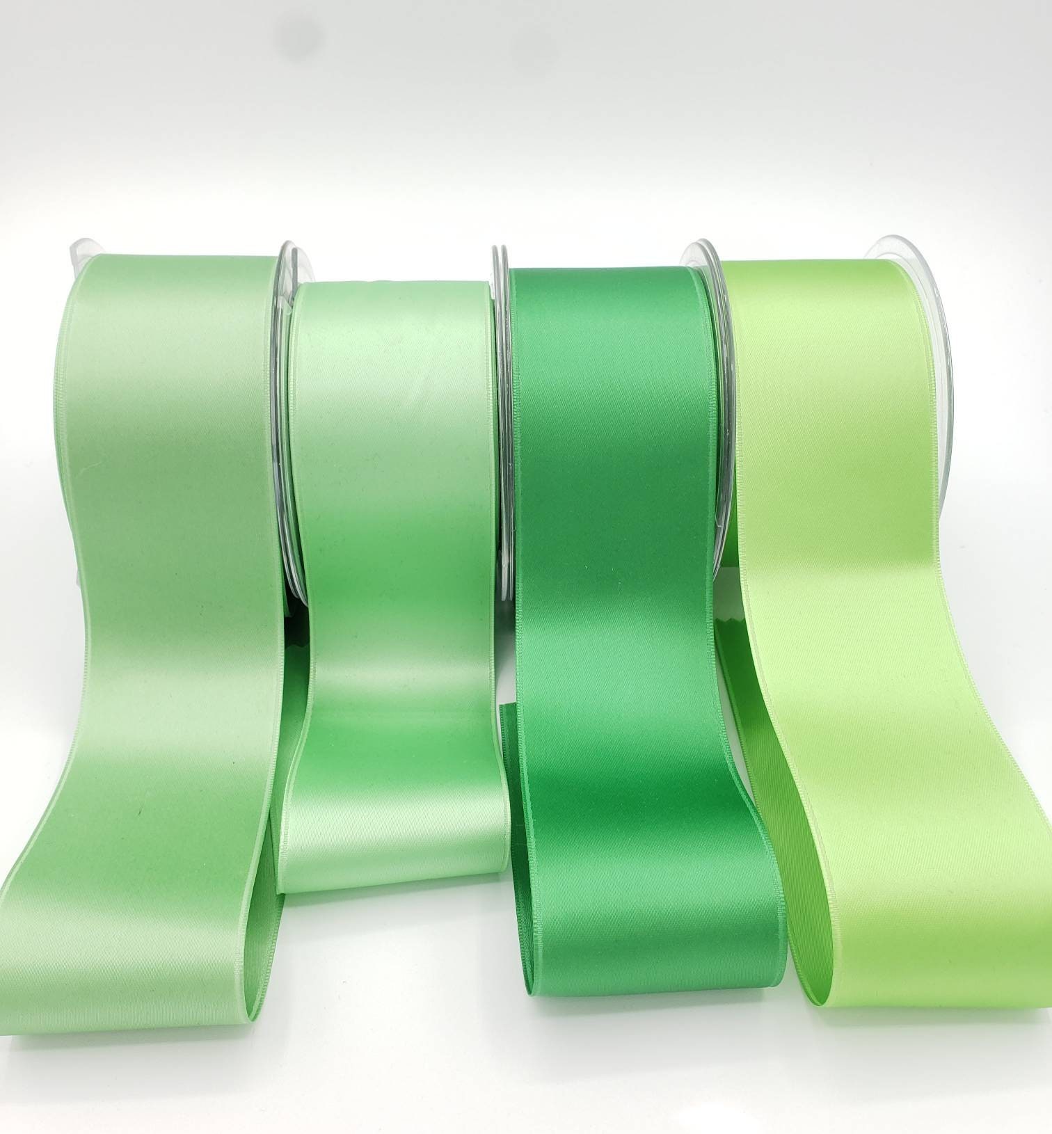 Light Green Ribbon Double Sided Satin Ribbon High Quality Light