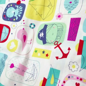 Cotton Windham Fabric marine print for children's creations image 3