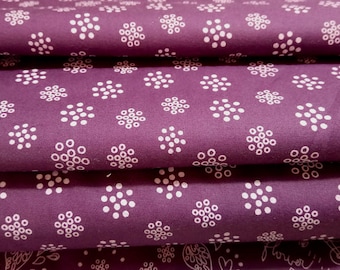 Liberty quality printed cotton cambric, very light purple background fabric