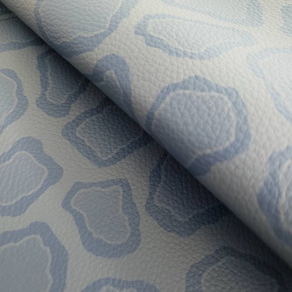 Simili cuir original gris et bleu - simili imprimé girafe pour toutes - fourniture créations de sacs étuis.