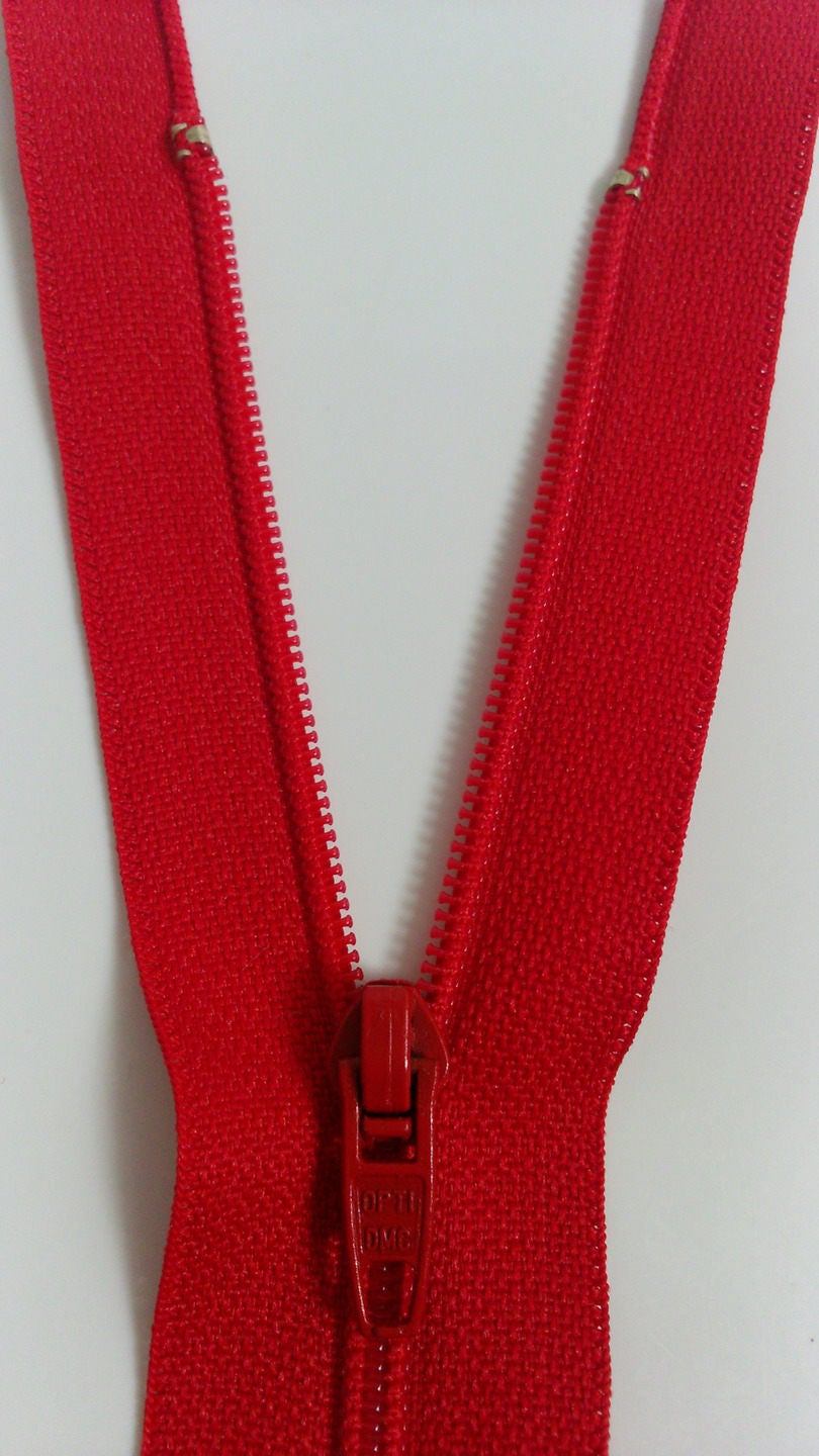 20 Cm Zipper Red Zipper DMC Zipper 20 Cm Red Zipper Etsy UK