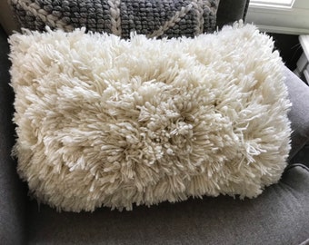 Shaggy Wool Lumbar Pillow