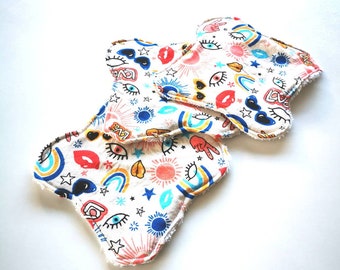 set of 3 washable, reusable bamboo panty protectors