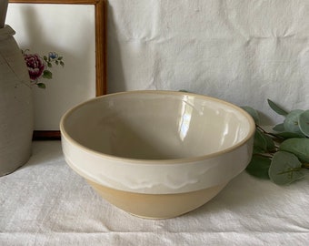 Digoin stoneware salad bowl or salad bowl. Made in France. Vintage France.