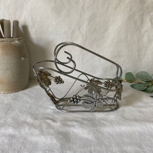 French table bottle holder. Silver-plated wine server. Bottle display. Vintage France