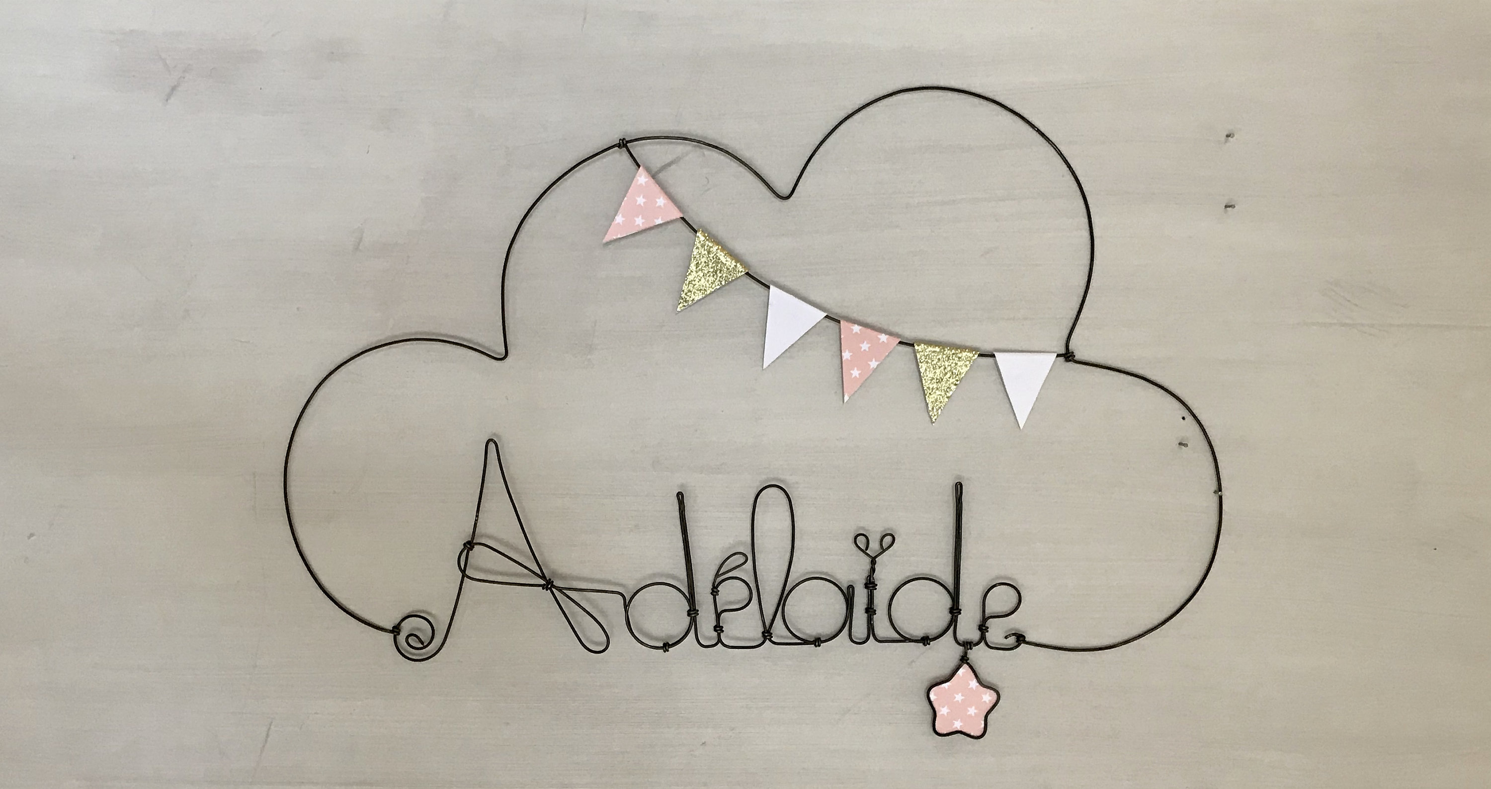 Prénom en Fil de Fer Personnalisable - Décoration Pour Chambre d'enfant Par Chachadesetoiles