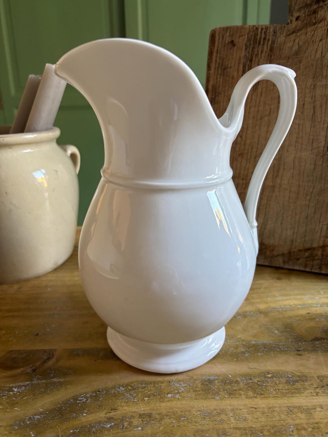 Vintage White Porcelain Pitcher