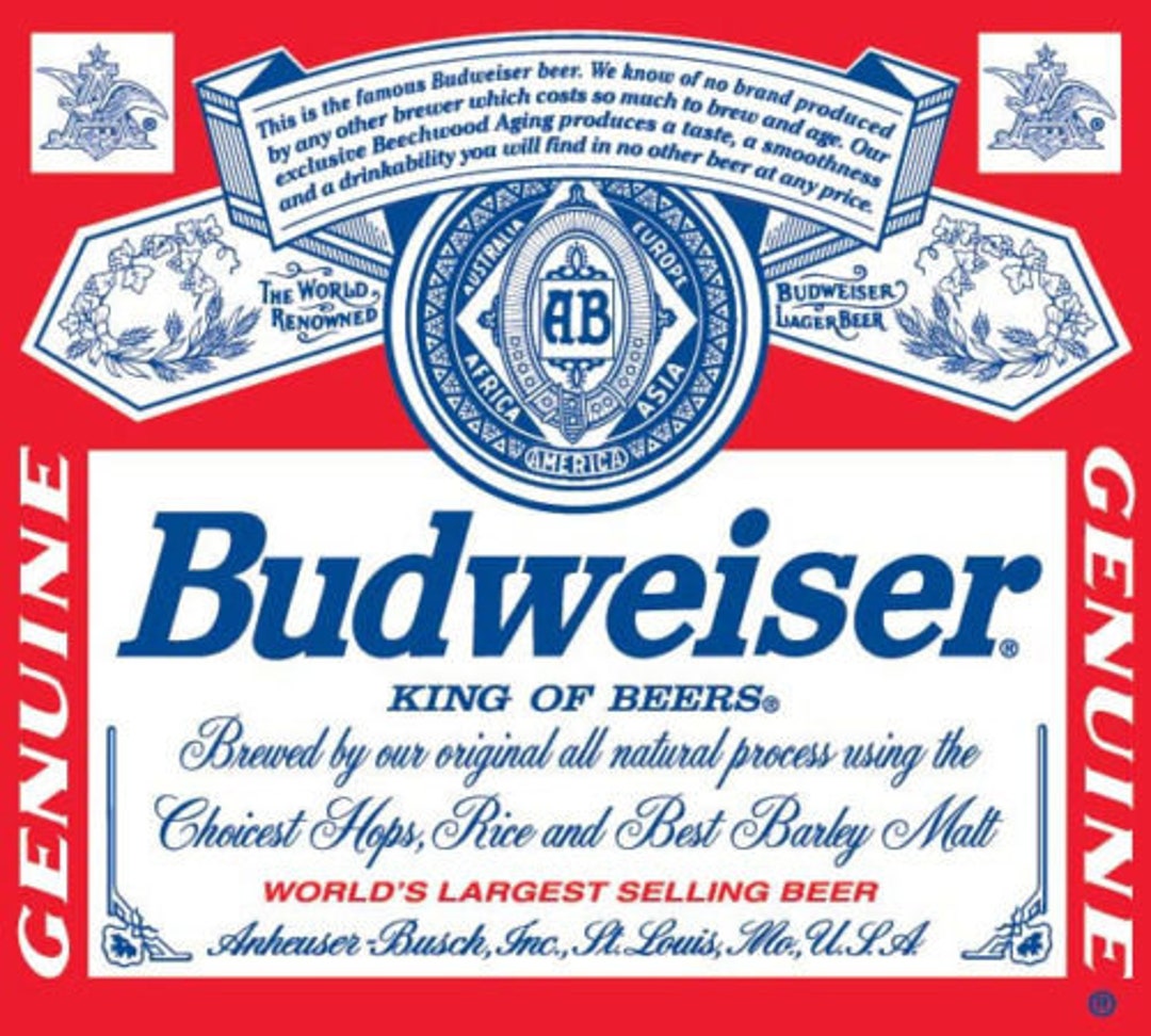 BUDWEISER Sticker Decal *DIFFERENT SIZES* Beer Bumper Window Bar