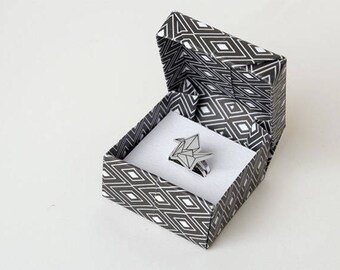 Origami Kranich Ring Flatterndes Glück Mit Selbst Etsy