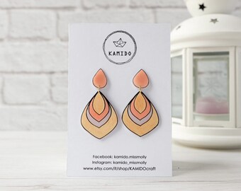 Double Drop Salmon earrings