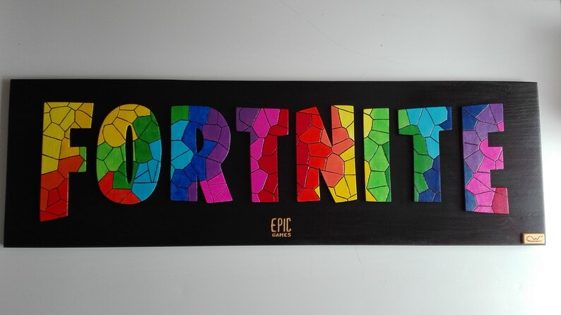 Table Fortnite Wooden Relief Etsy - 