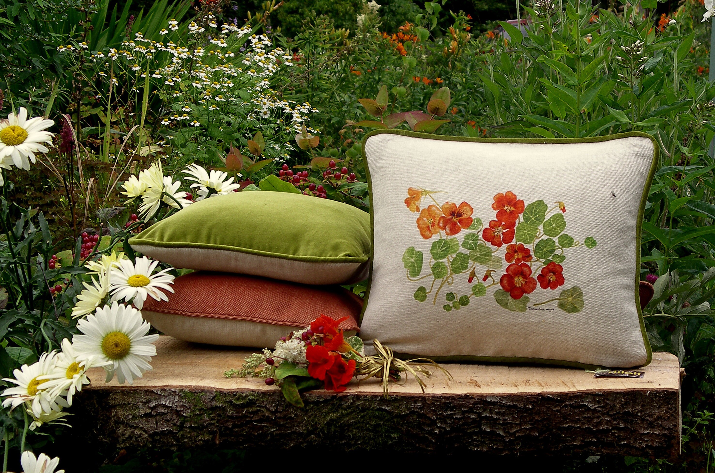 Handmade cushion using our own artwork printed onto linen Etsy