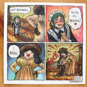 Chupar a empregada | quadrado cartão postal | Impressão 120 mm x 120 mm