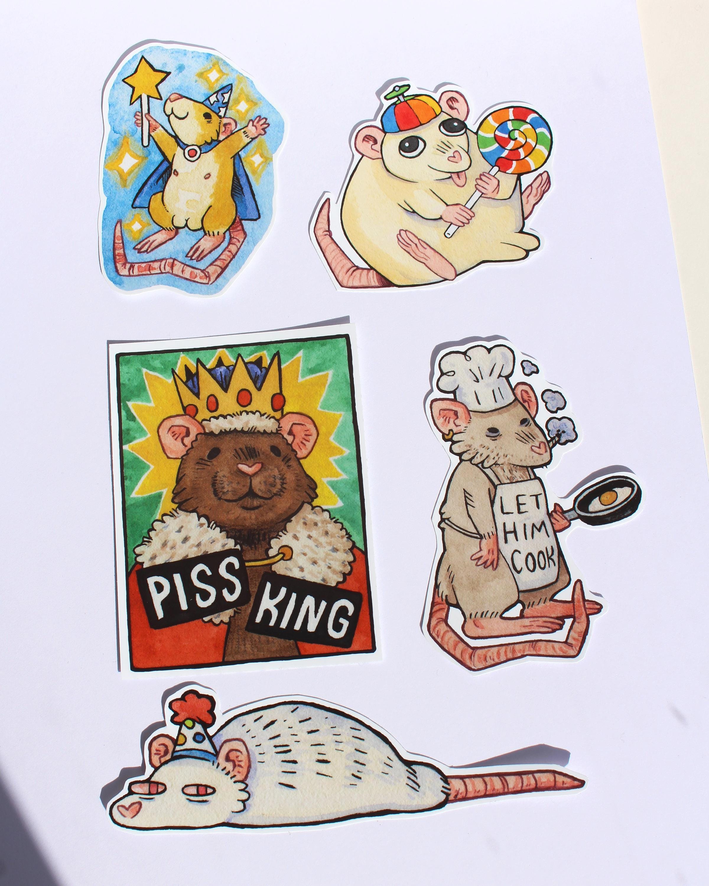 Range Rats Sticker Handmade Rats N Hats Sticker Pack | Water Resistant + Vinyl | Contains ...