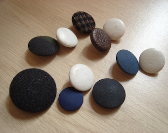 vintage fabric covered buttons