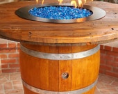 Barrel Height Wine Barrel Fire Pit