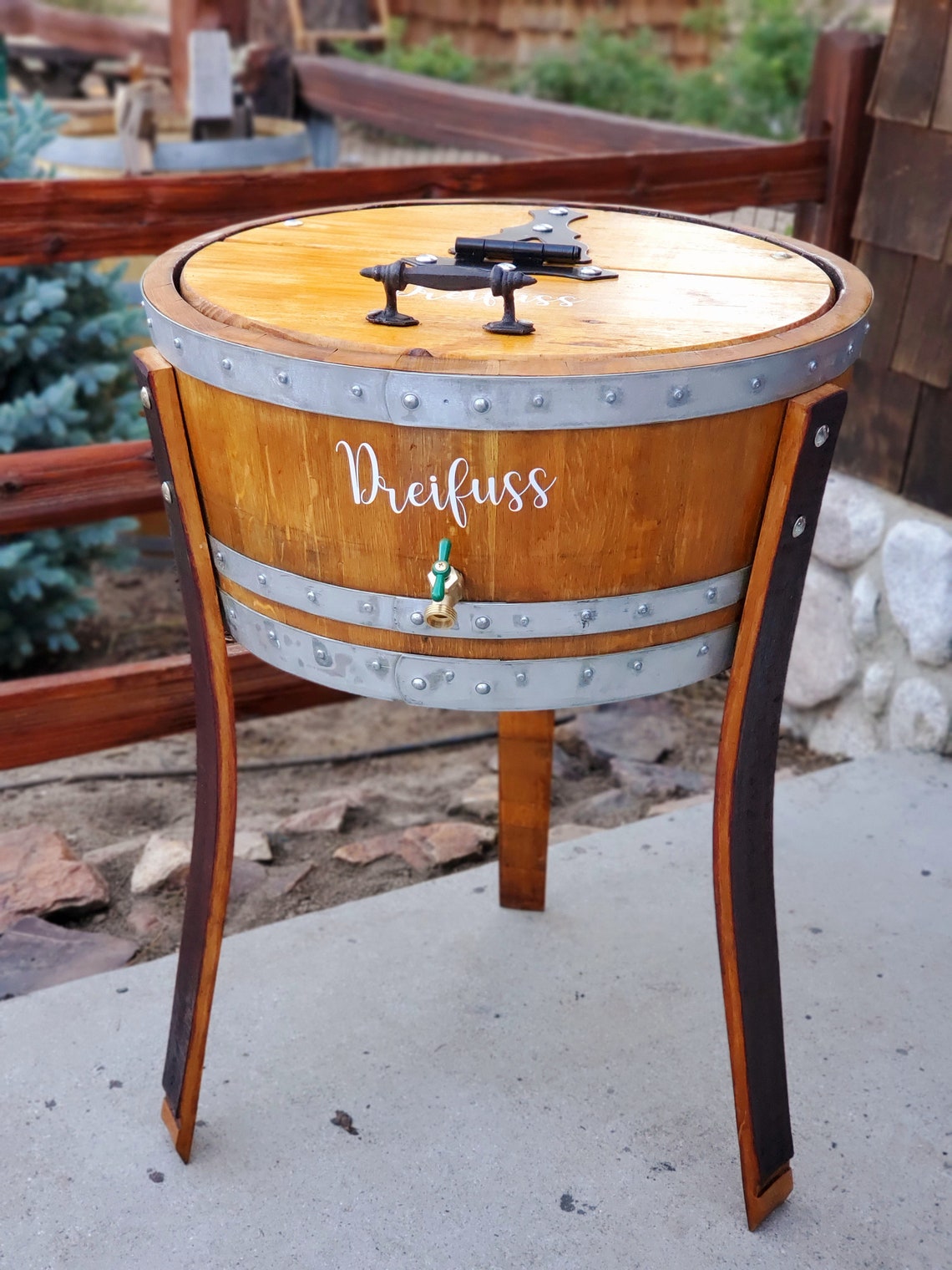 Wine Barrel Ice Chest Etsy