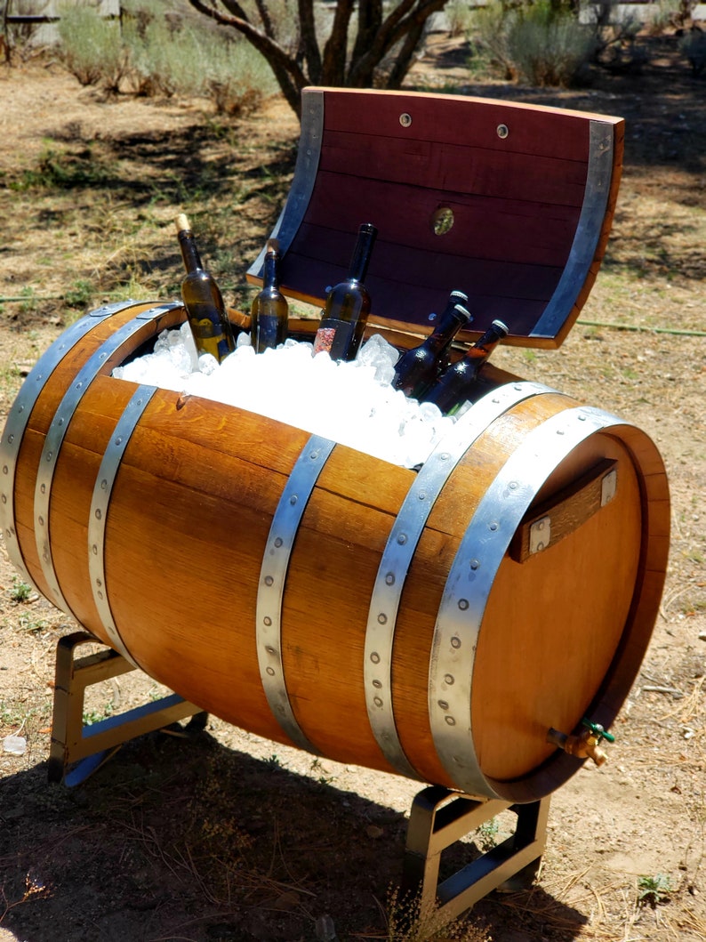Wine Barrel Ice Chest Etsy