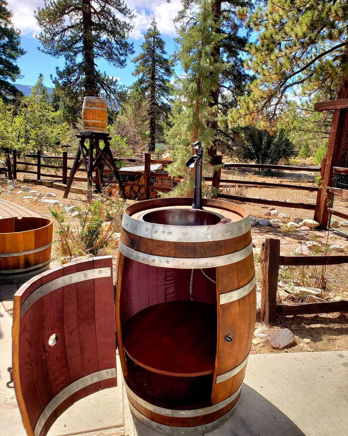 Wine Barrel Sink - Etsy