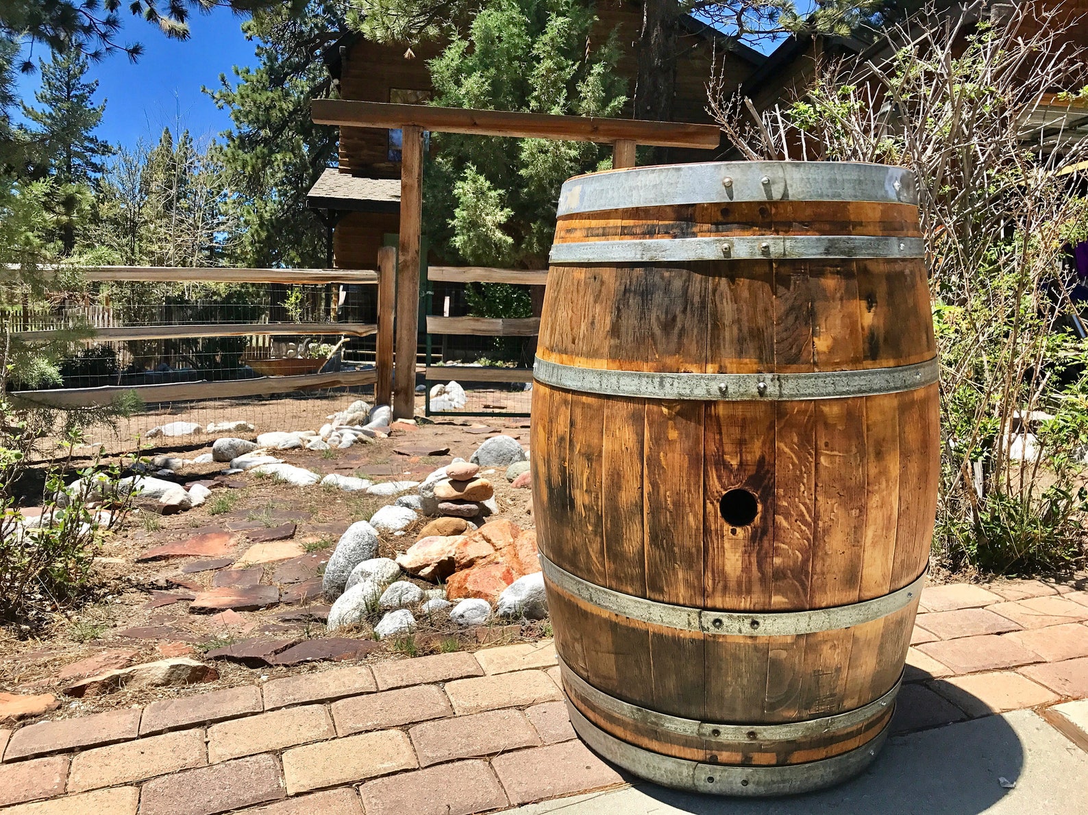 Stained and Refinished Wine Barrel Etsy