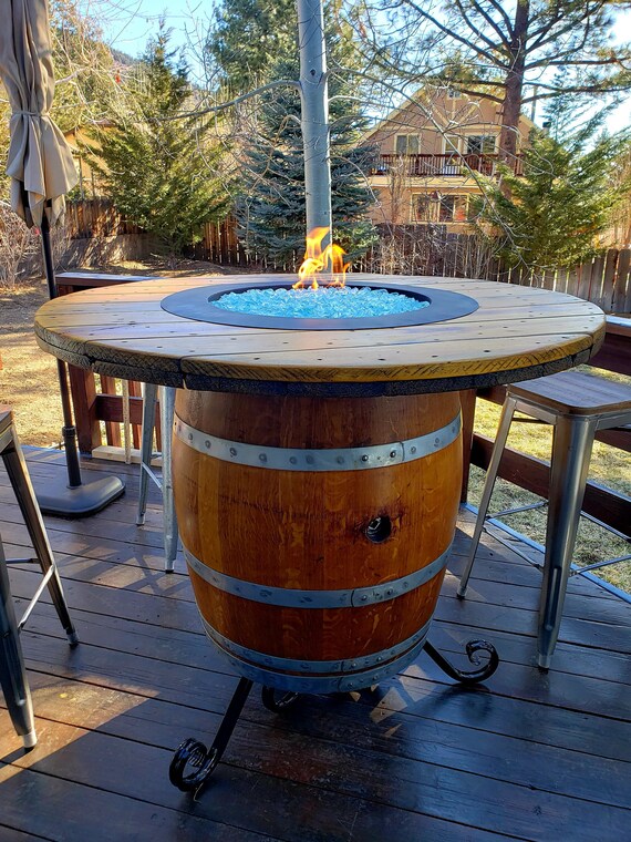 Wine Barrel Fire Pit Etsy
