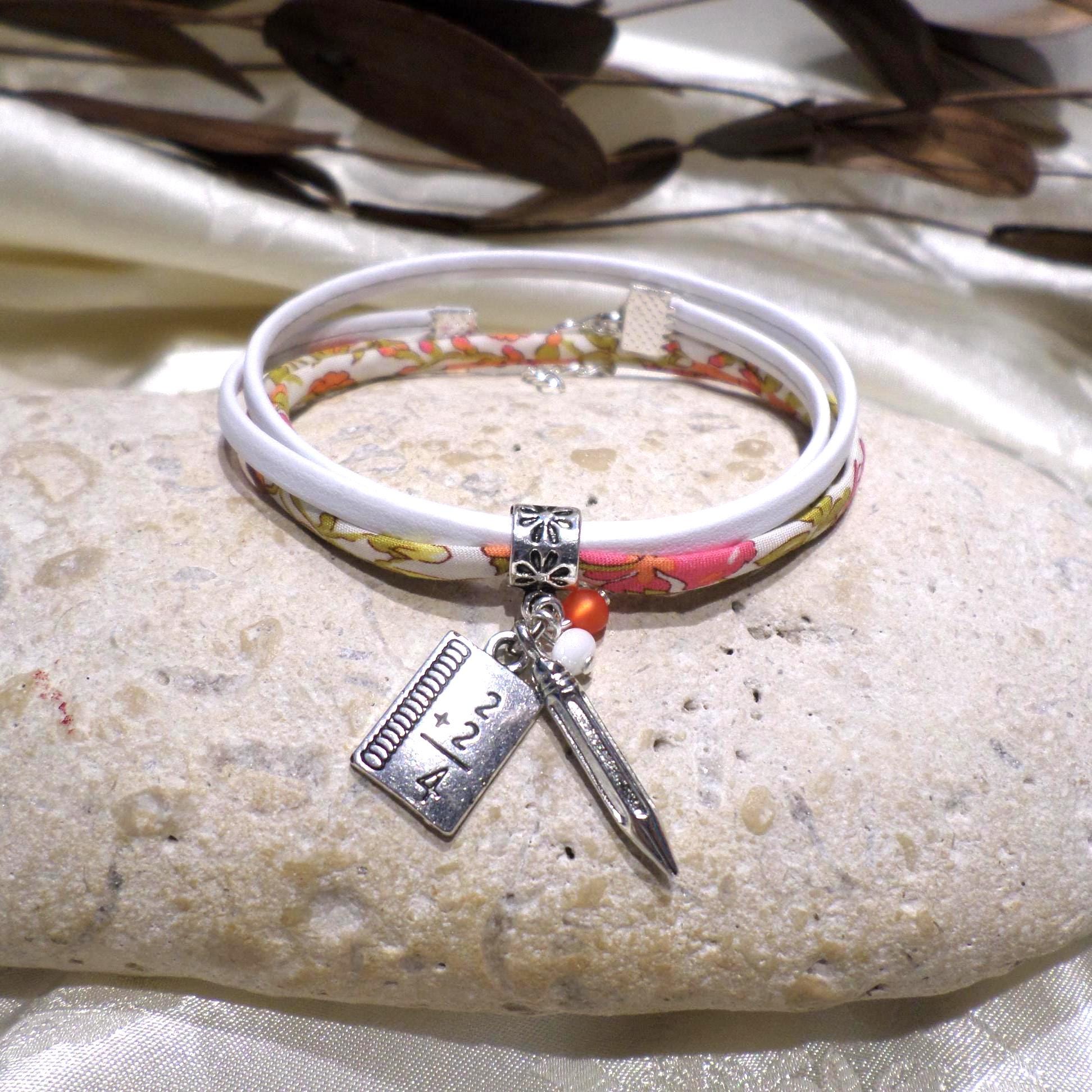 Bracelet en acier inoxydable et en cuir pour homme, perlé avec motif croix, modèle André
