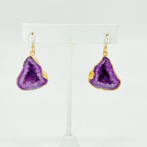 Rosenquarz Glow Druzy Achat Ohrringe